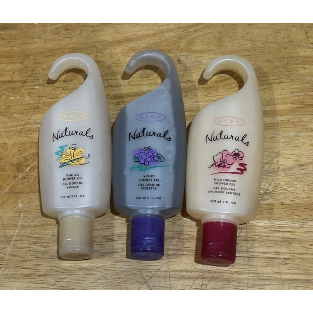 Avon Vanilla Violet And Wild Orchid Naturals Shower Gel - NOS 5 Oz.